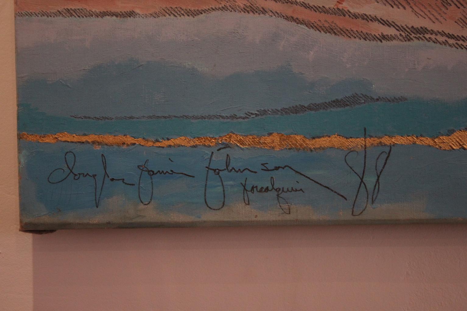 Peinture à l'huile de grande échelle du peintre américain Douglas James Johnson en vente 6