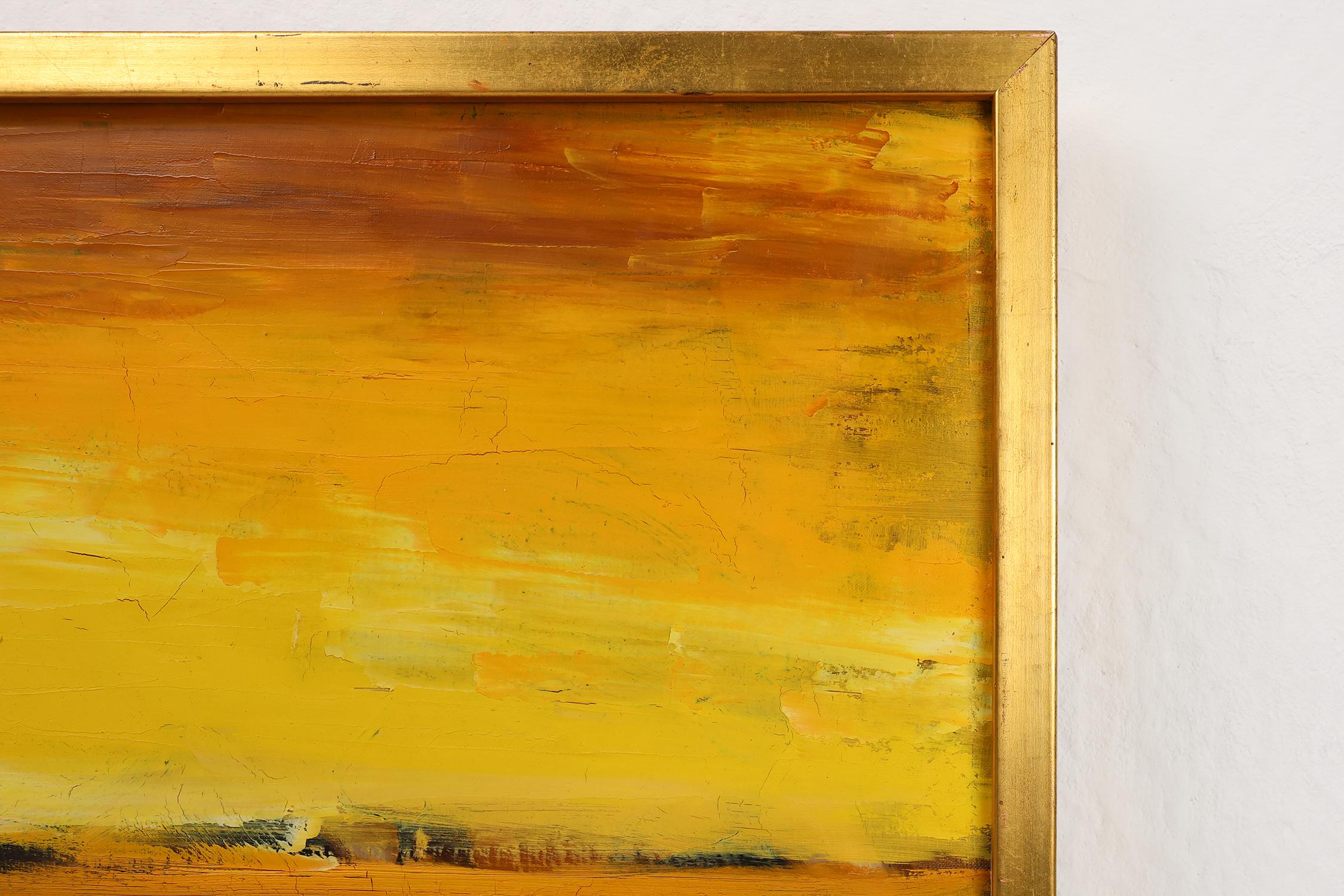 Mid-20th Century Large oil painting by the Belgium artist Piet van den Buys, 1950s For Sale