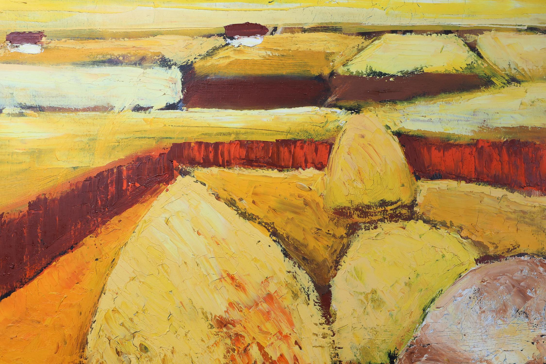 Large oil painting by the Belgium artist Piet van den Buys, 1950s For Sale 1