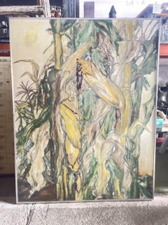Large Oil Painting “Morokoshi I” by Miyazaki Kumiko, Japan