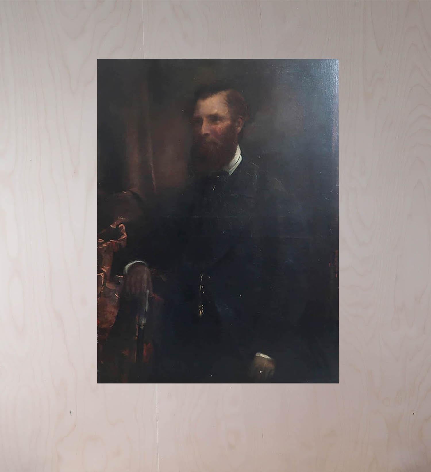 Large Oil Painting of A Gentleman. English, Late 19th Century In Good Condition In St Annes, Lancashire