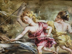 Large Oil Painting of Diana the Huntress