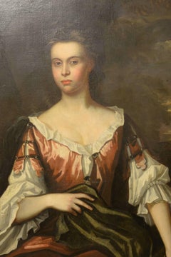 Large Oil Painting of Lucy Countess of Carlisle, Giltwood Frame, 19th Century