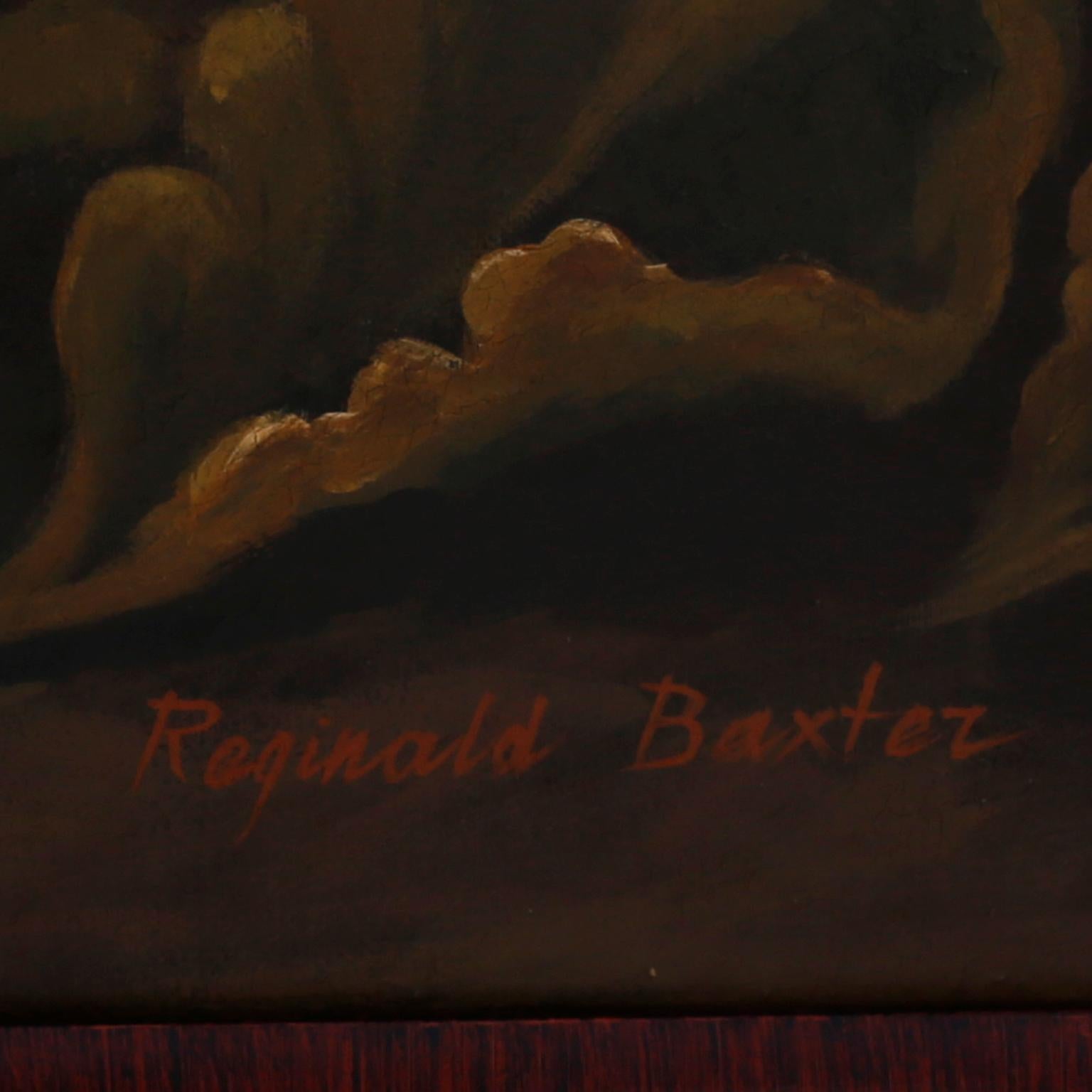 Large Oil Painting on Canvas of a Show Horse by Reginald Baxter In Good Condition In Palm Beach, FL