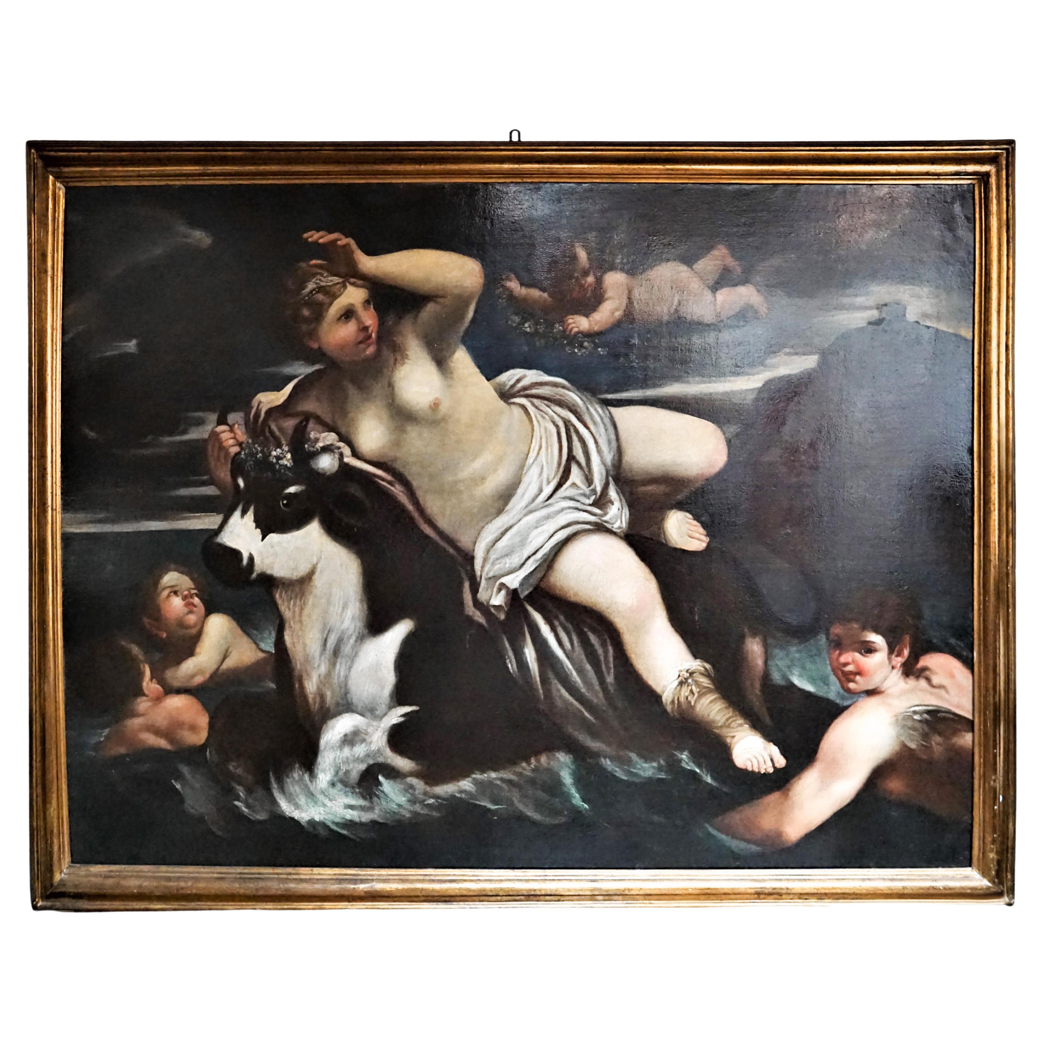 Large Oil Painting, Rape of Europe, 190cm, 18th Century