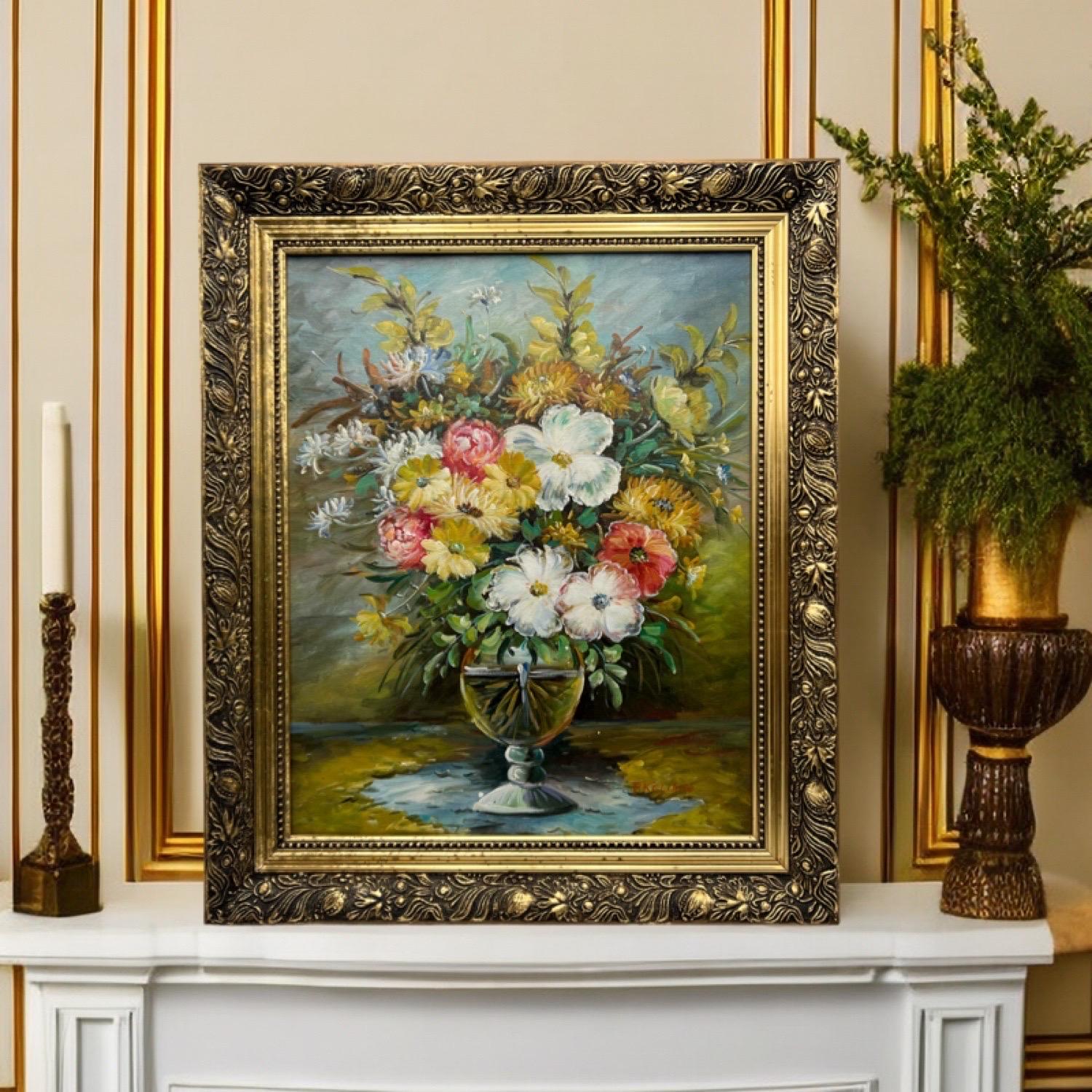 Hand-Painted Large Oil Painting 