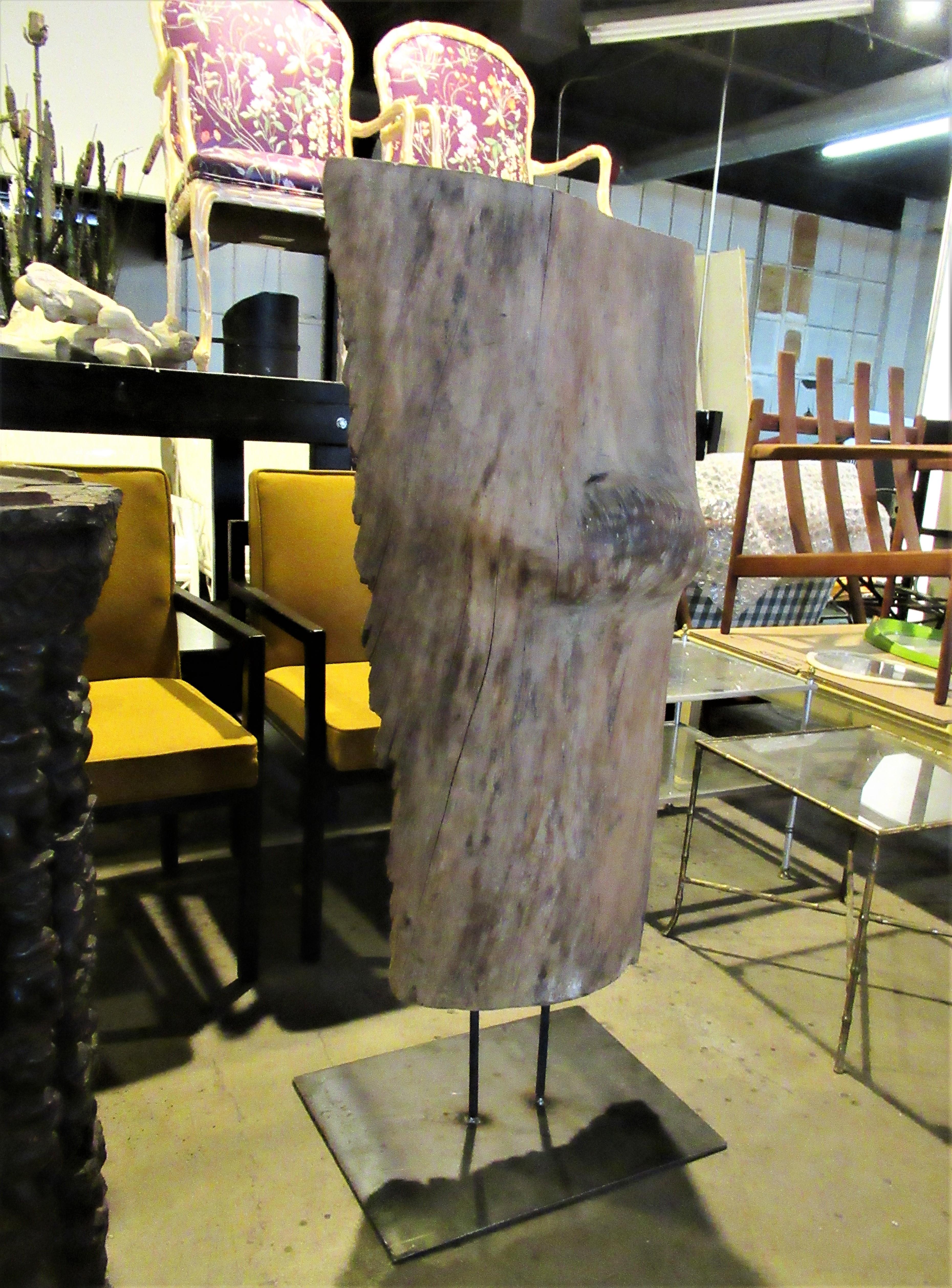 Large Old Burl Tree Trunk Mounted as Sculpture For Sale 9