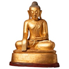 Large old Burmese lacquerware Buddha statue from Burma