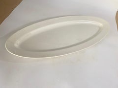 Grande piatto antico della fabbrica DIGOIN-SARREGUEMINES, faience smaltata bianca