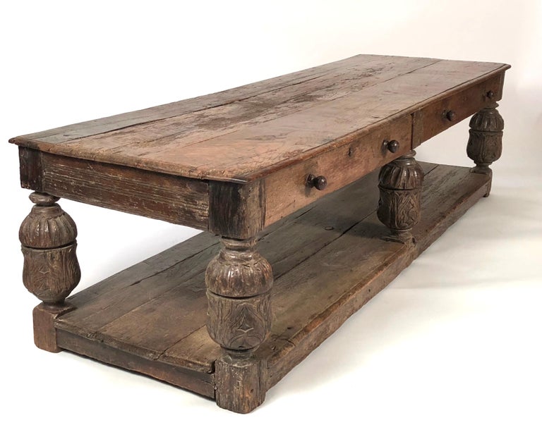 Large Old English Oak Coffee Table At 1stdibs A Large Old English Oak Jacobean Style Coffee Or Low Table From The 19th