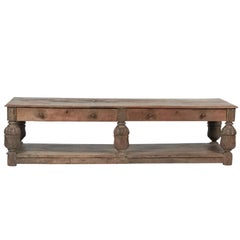 Antique Large Old English Oak Coffee Table