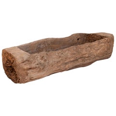 Used Large Old Eroded Teak Trough Planter Thailand, Mid-20th Century
