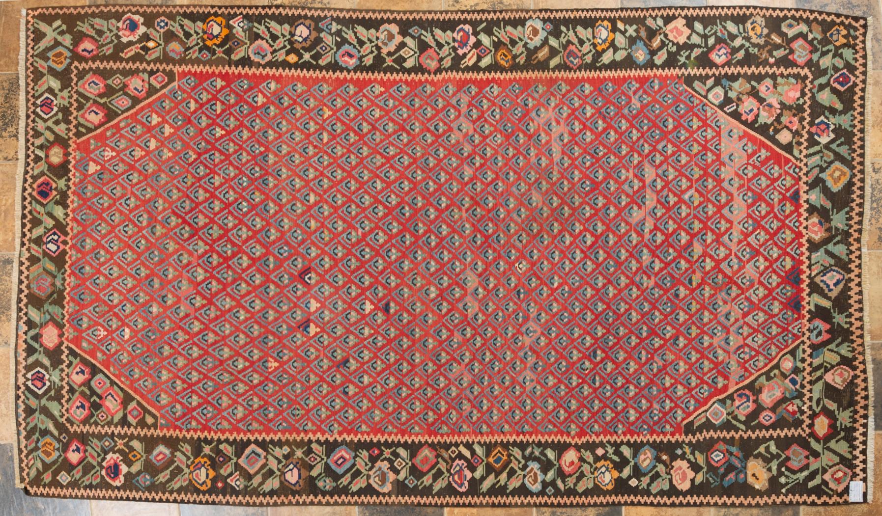 Other Large Old Kilim Karebagh with Abrash Color For Sale