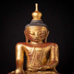 Large Old Lacquerware Buddha Statues from Burma