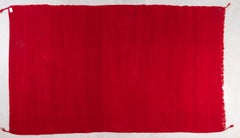 Großer handgeknüpfter marokkanischer Teppich, rote Wolle, CIRCA 1990
