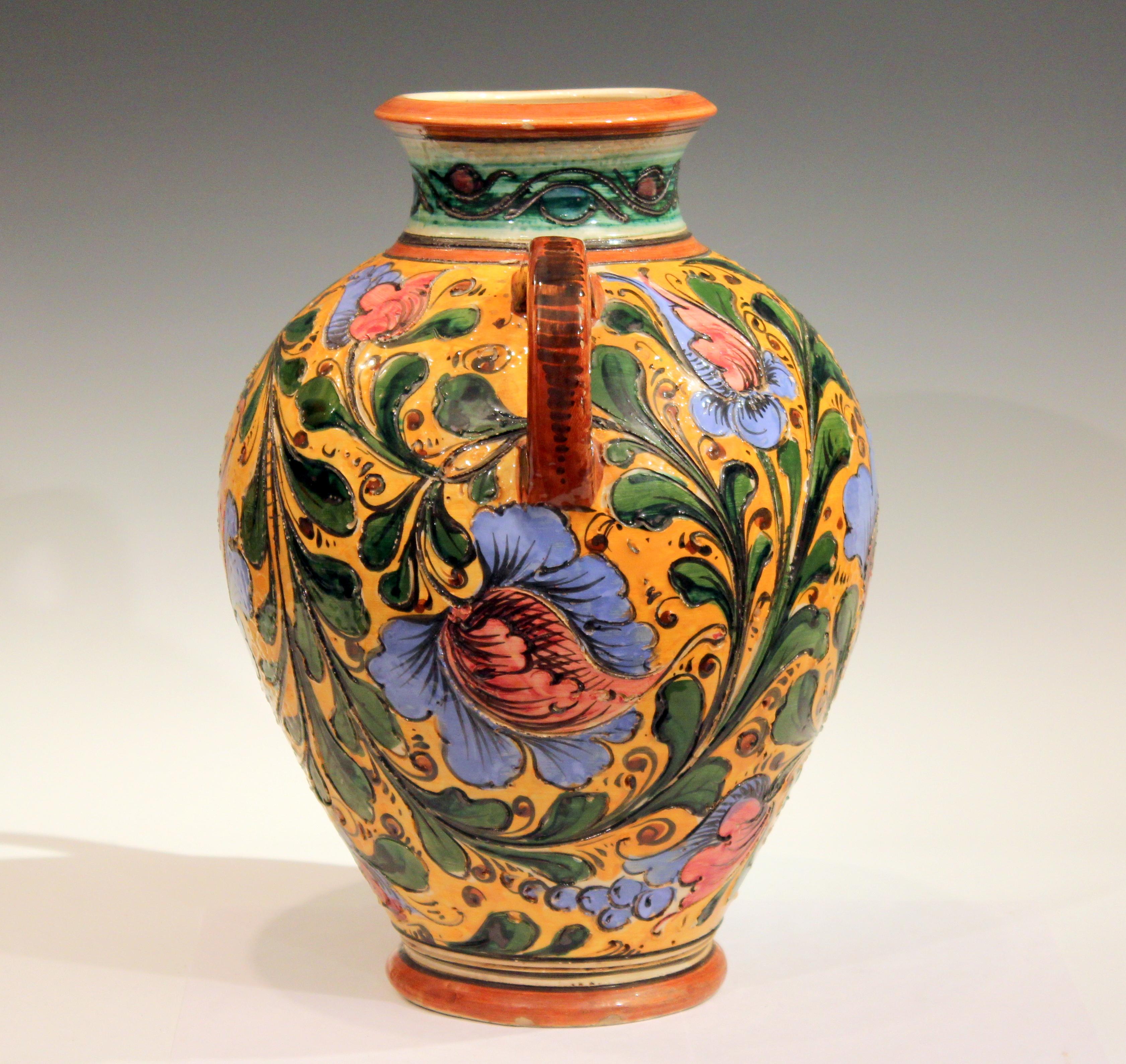 Large Old or Antique HandTurned Italian Faience Majolica Sgraffito