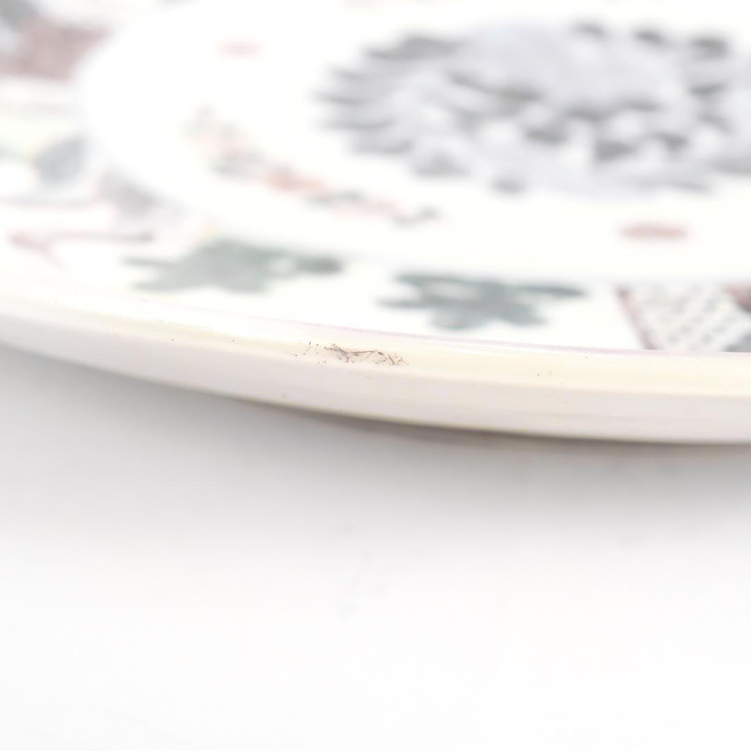 Große alte oder antike japanische Imari Porcelain Platte oder Tablett im Angebot 6