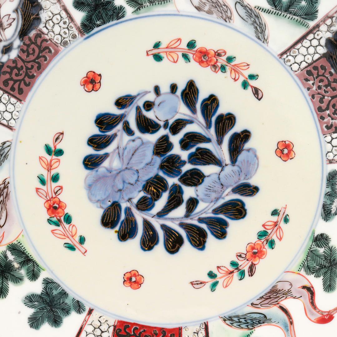 Große alte oder antike japanische Imari Porcelain Platte oder Tablett (Porzellan) im Angebot