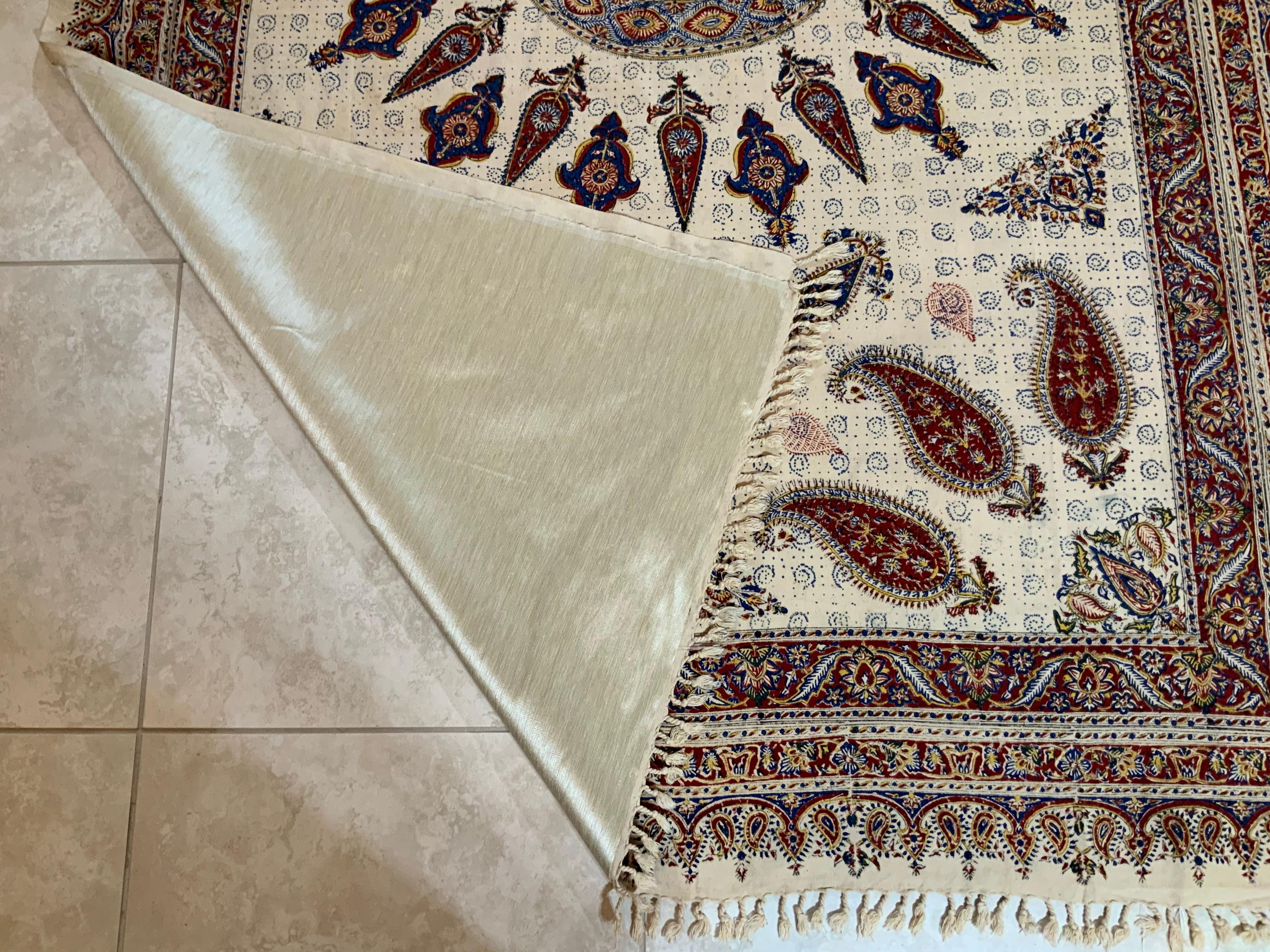 Large Old Persian Batik Textile For Sale 11