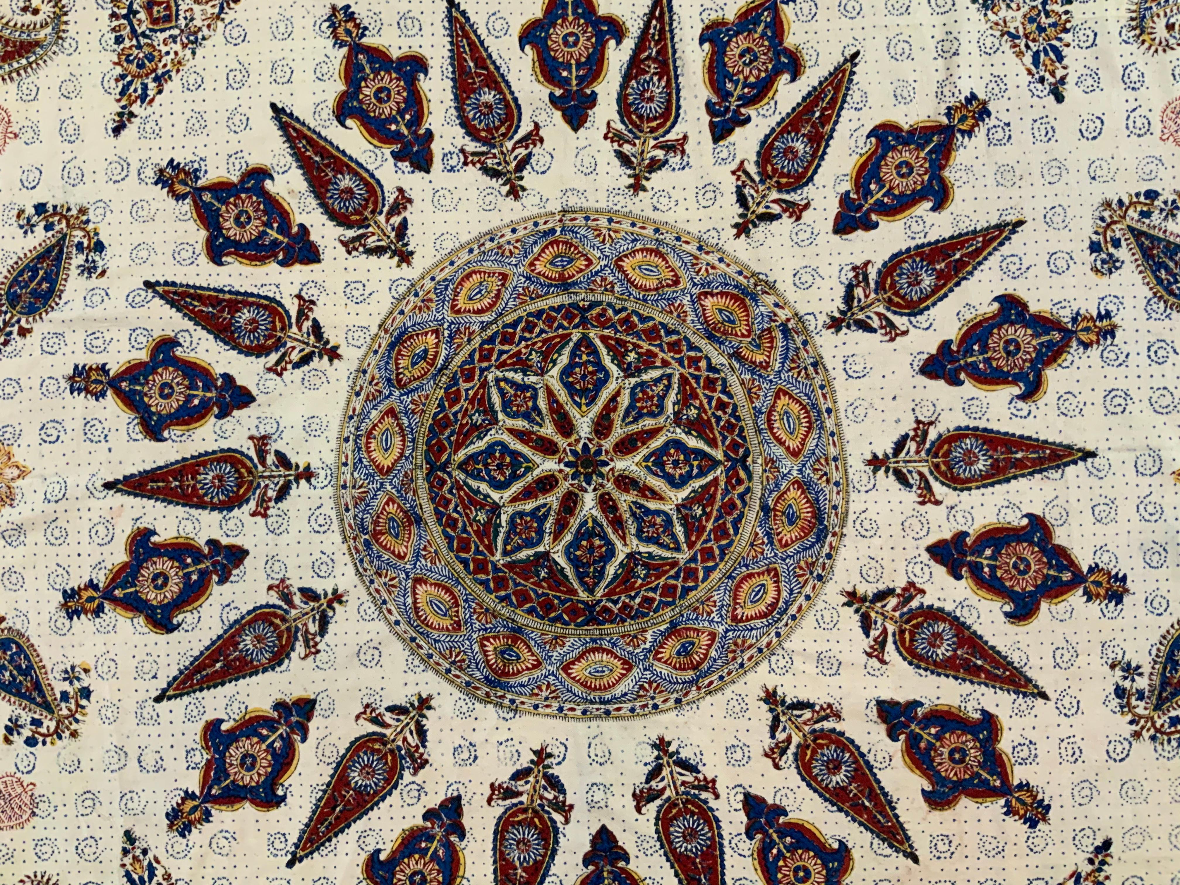 Large Old Persian Batik Textile For Sale 2