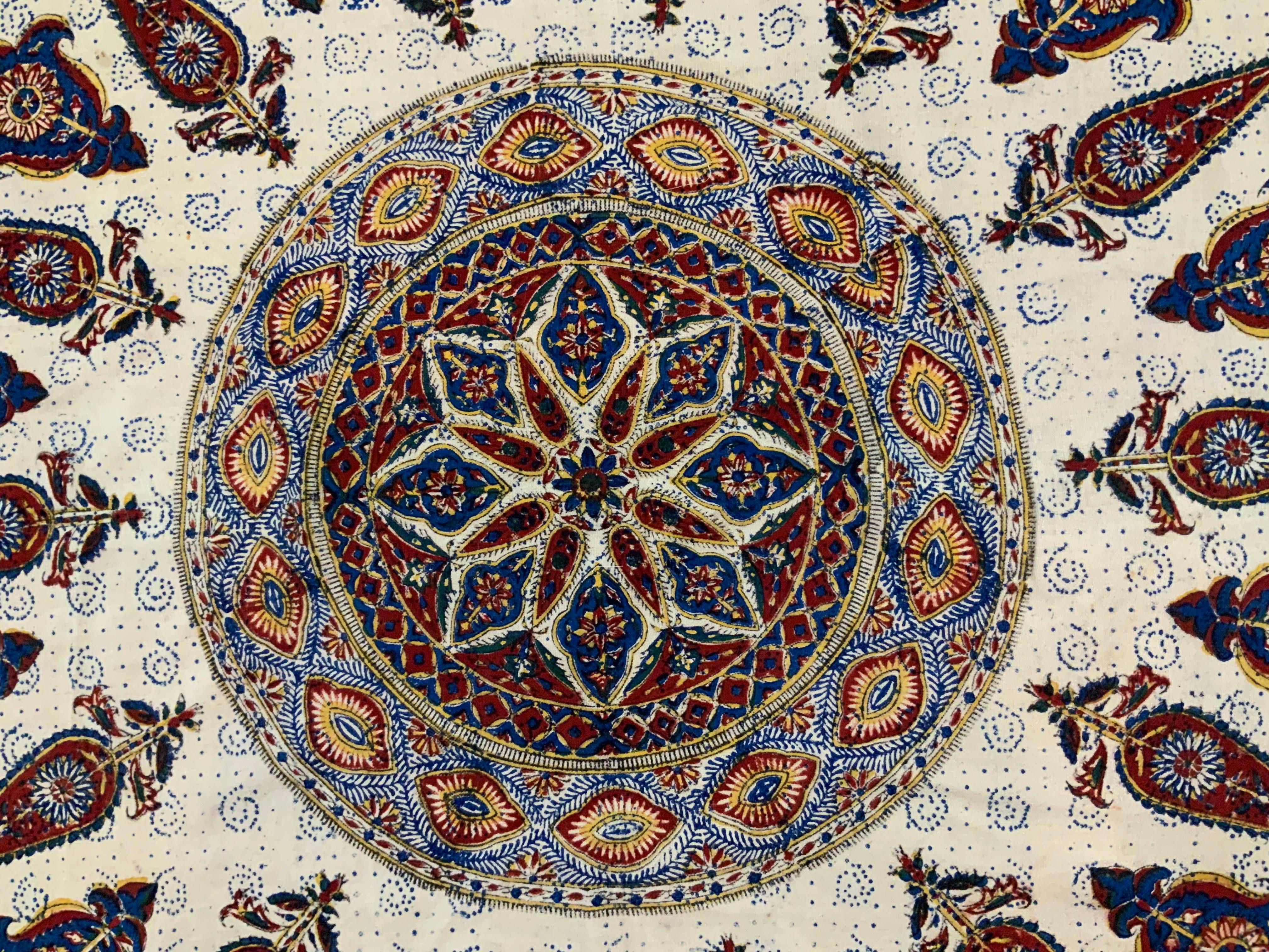 Large Old Persian Batik Textile For Sale 3