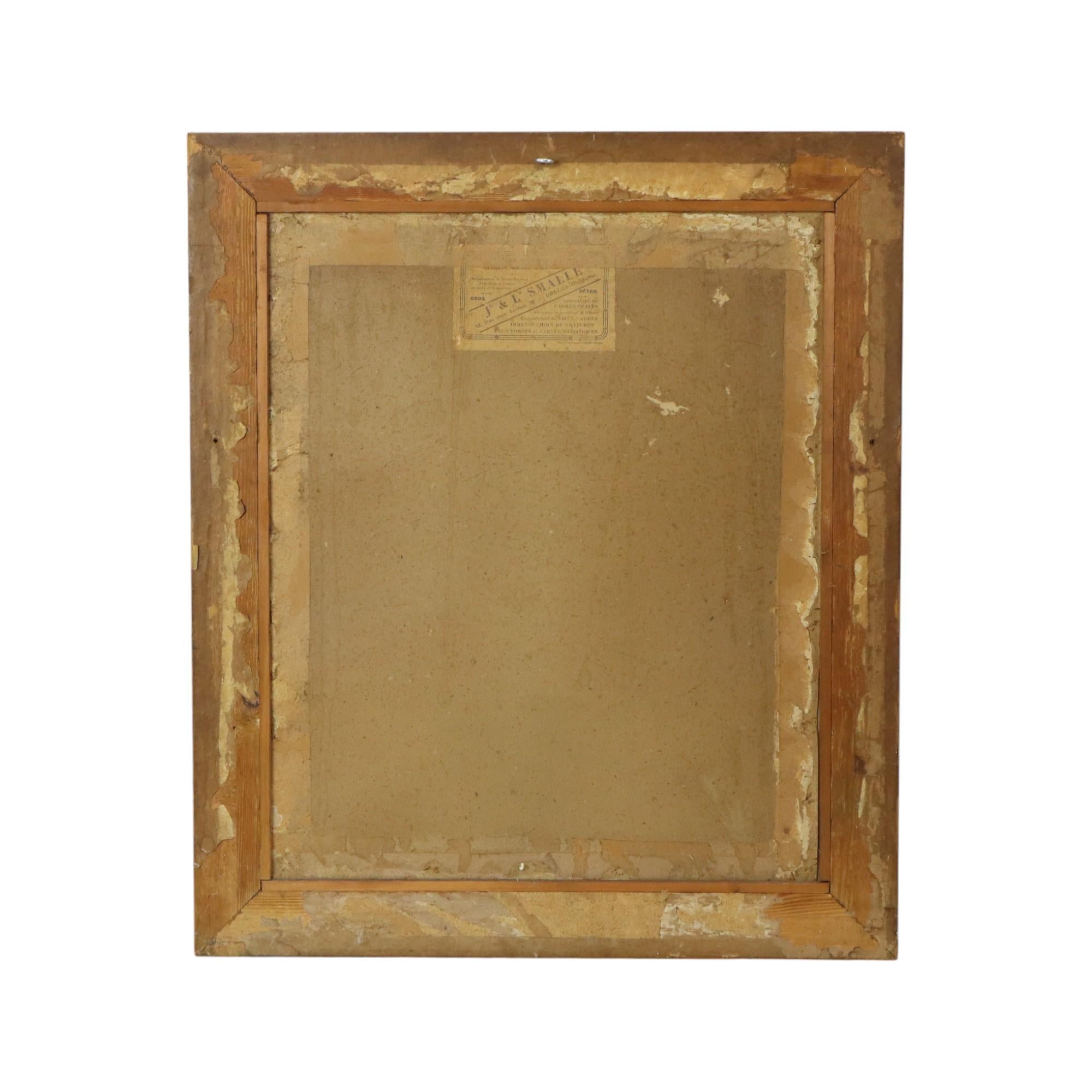 Large Old Photo Portrait Old Man Gold Frame Resin Bruges 1921 For Sale 4