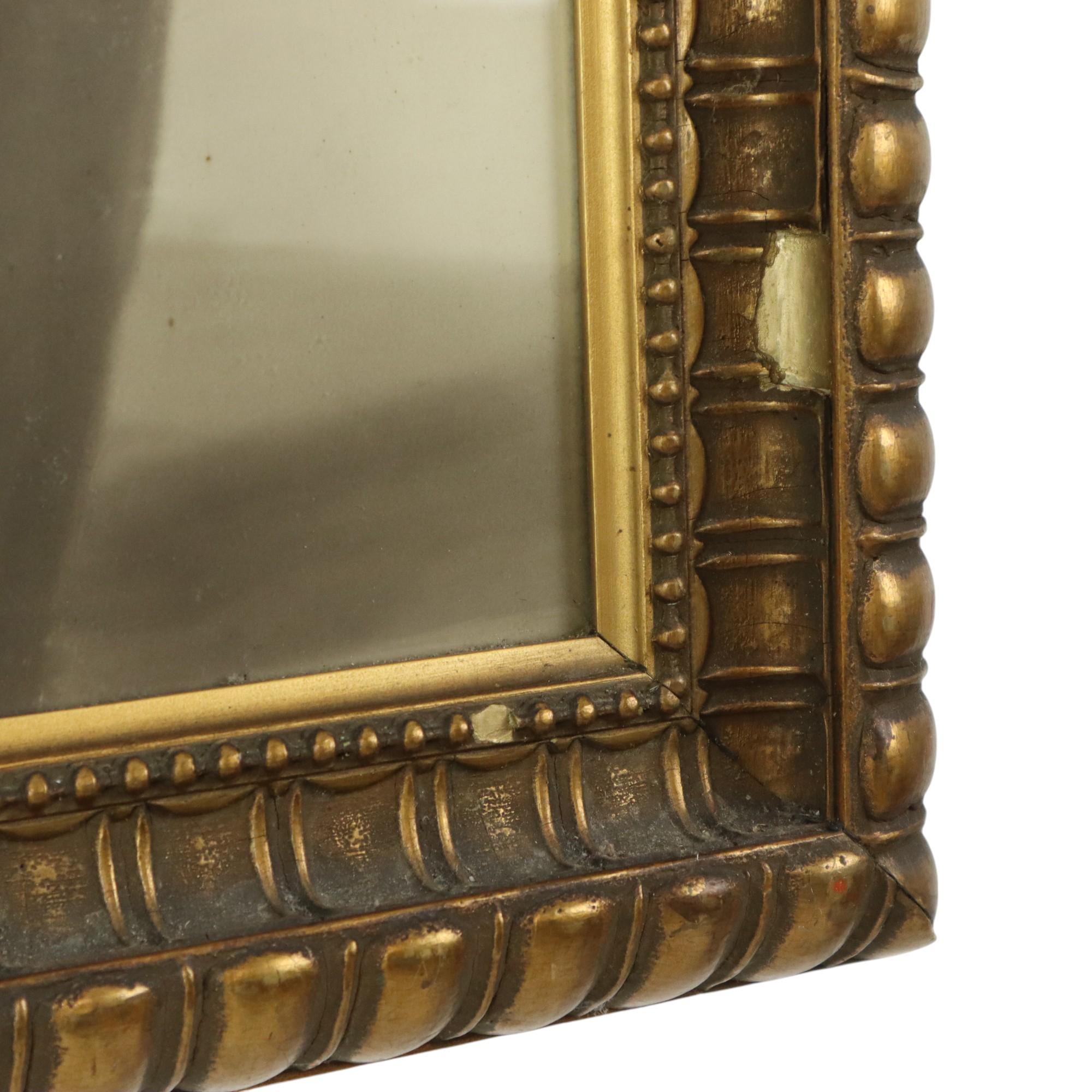 Large Old Photo Portrait Old Man Gold Frame Resin Bruges 1921 In Good Condition For Sale In Poperinge, BE
