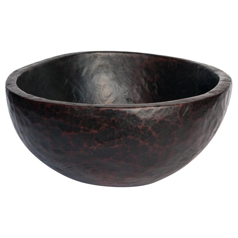 Large Old Tribal Wooden Bowl, West Nepal Himal, Mid-20th Century at 1stDibs