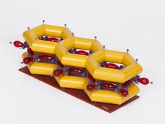 Large Old Vintage School Molecular Model Czech  1970s