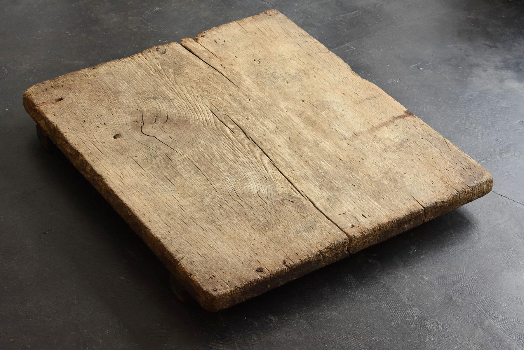 Large old wooden board made of Japanese zelkova / Table board/coffee table 3