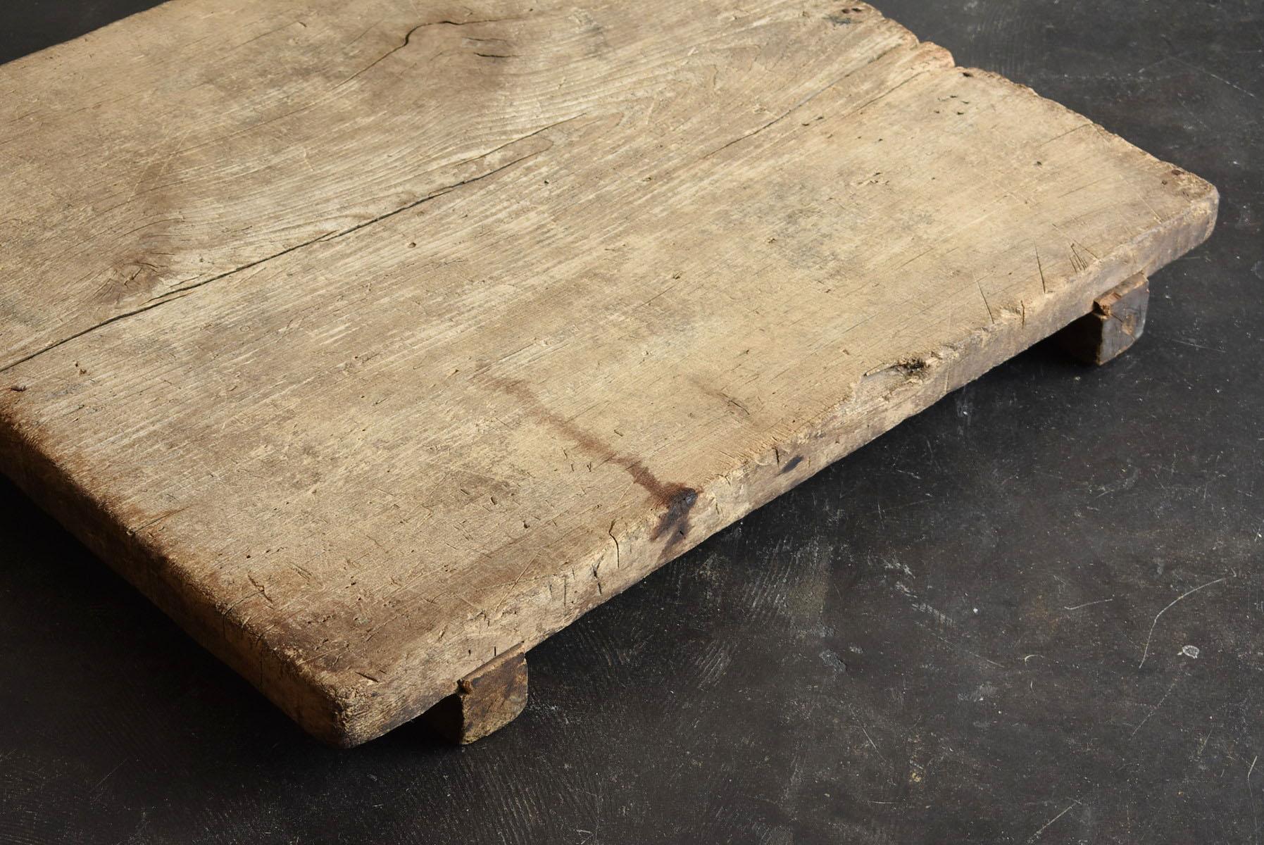 Large old wooden board made of Japanese zelkova / Table board/coffee table 4