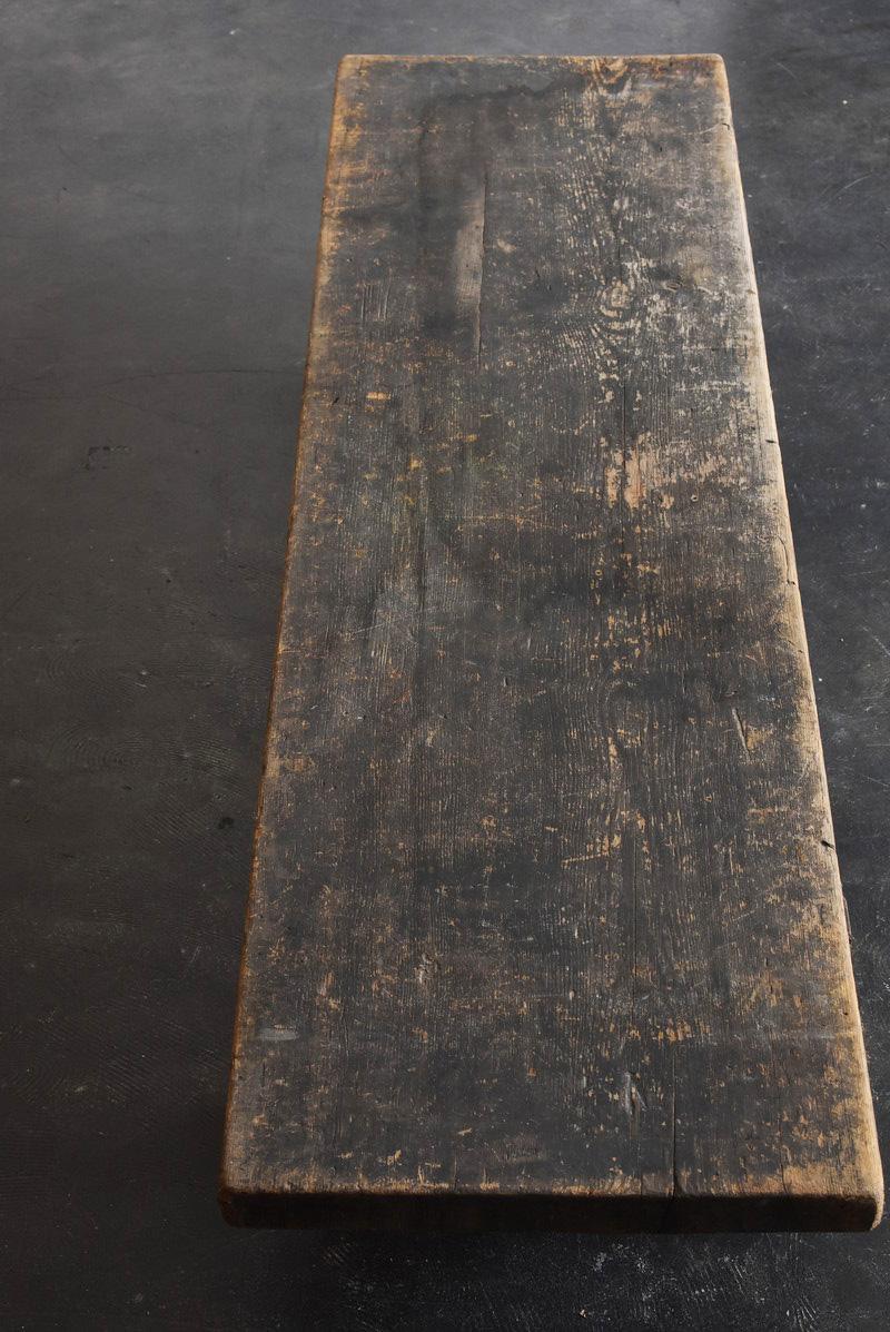 Large Old Wooden Low Table Used in Japanese School/ 1944 / Tv Board / Work Table 1