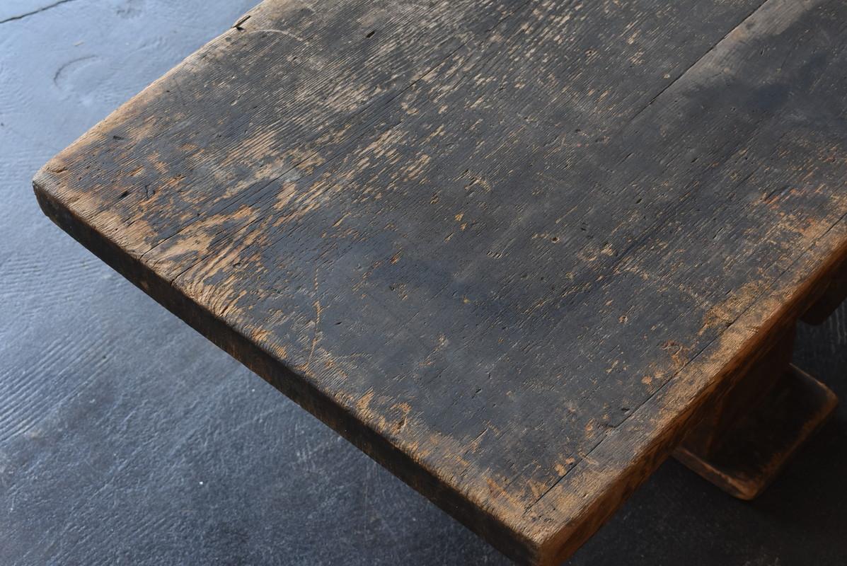 Large Old Wooden Low Table Used in Japanese School/ 1944 / Tv Board / Work Table 4