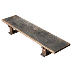 Large Old Wooden Low Table Used in Japanese School/ 1944 / Tv Board / Work Table