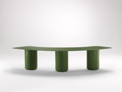 Large Olive Green Curved Bench by Coco Flip