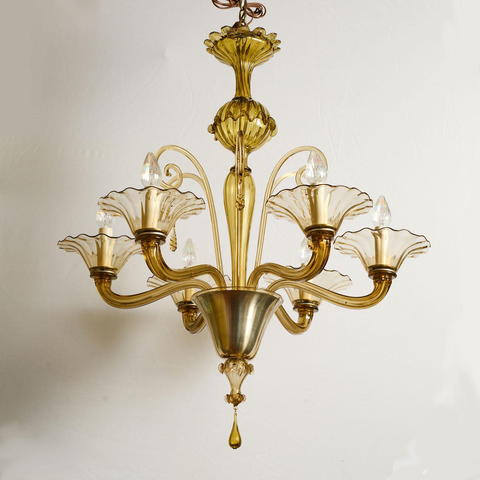 murano style glass chandelier