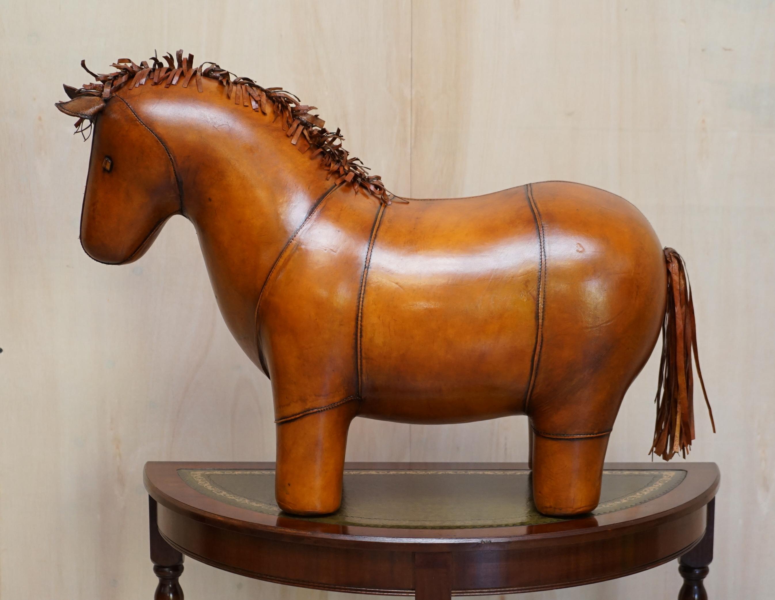 We are delighted to offer for sale this absolutely sublime Abercrombie & Fitch / Liberty's Omersa style brown leather hand dyed Donkey or Pony footstool.

These come in varying sizes there is a quite unpractical extra-large size which is around a