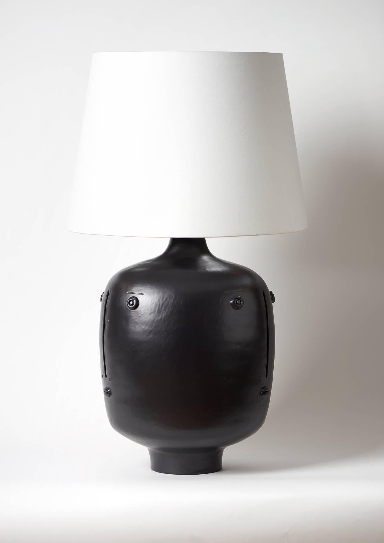 black ceramic lamp base