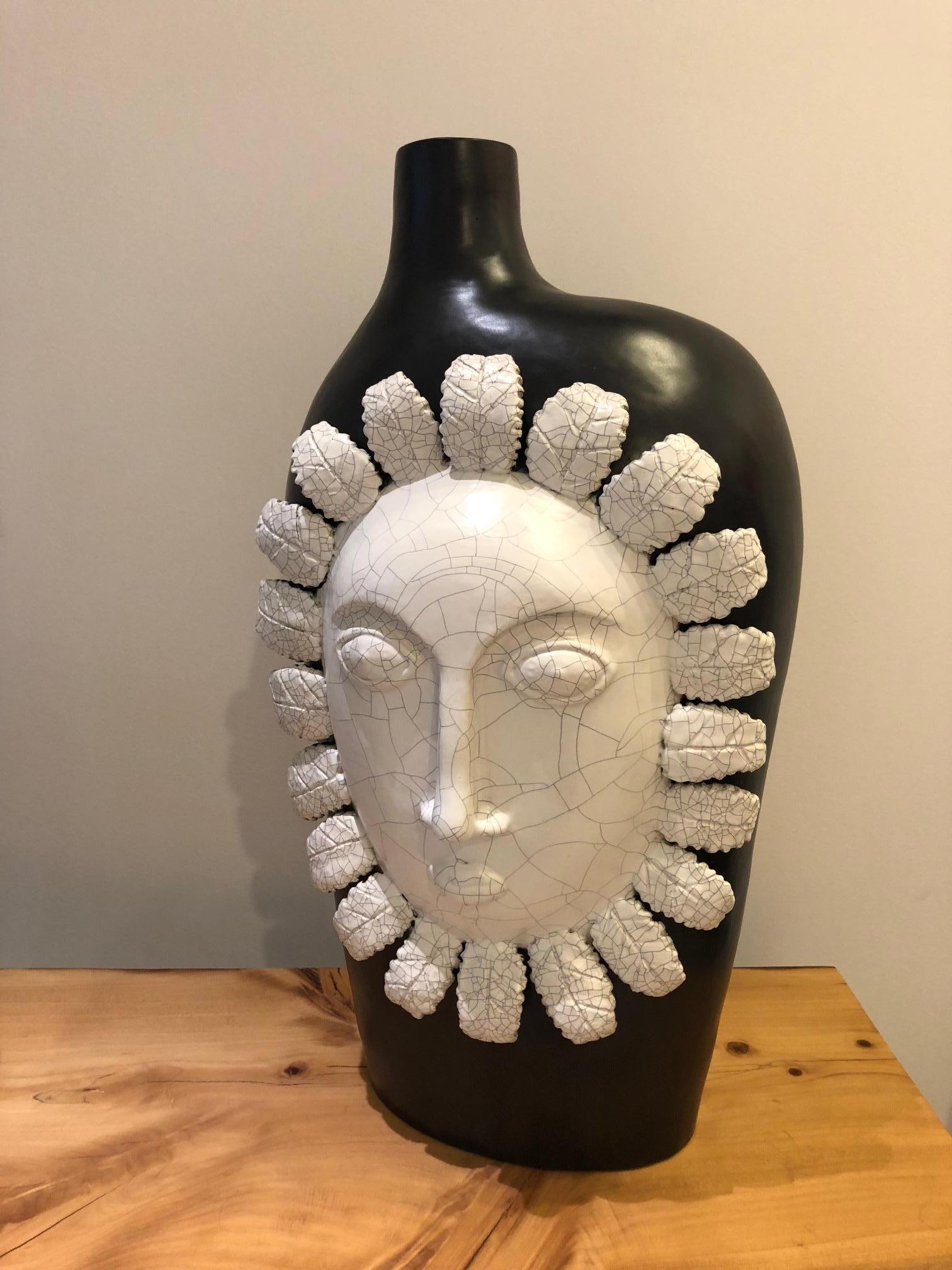 Large One of a Kind Biomorphic Ceramic Lamp base 