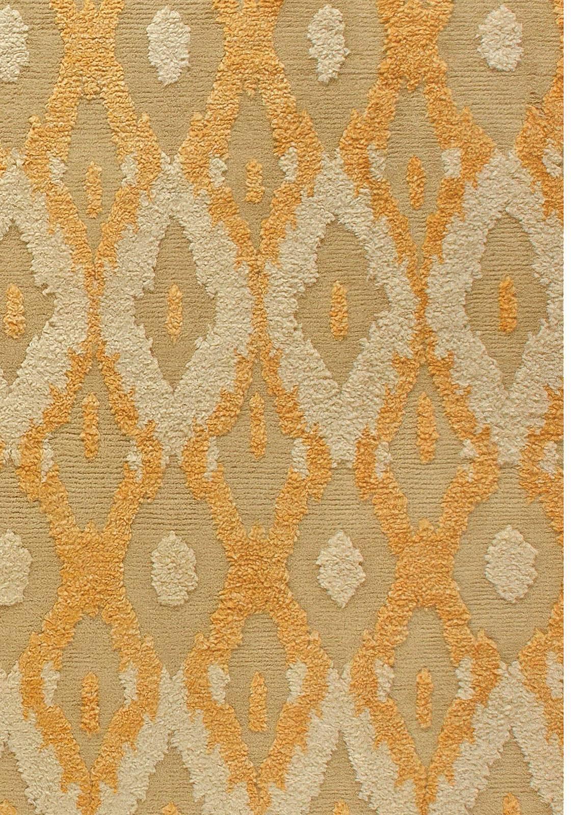 XXI secolo e contemporaneo Grande tappeto in lana fatto a mano Bold Kasuri, unico nel suo genere, di Doris Leslie Blau in vendita