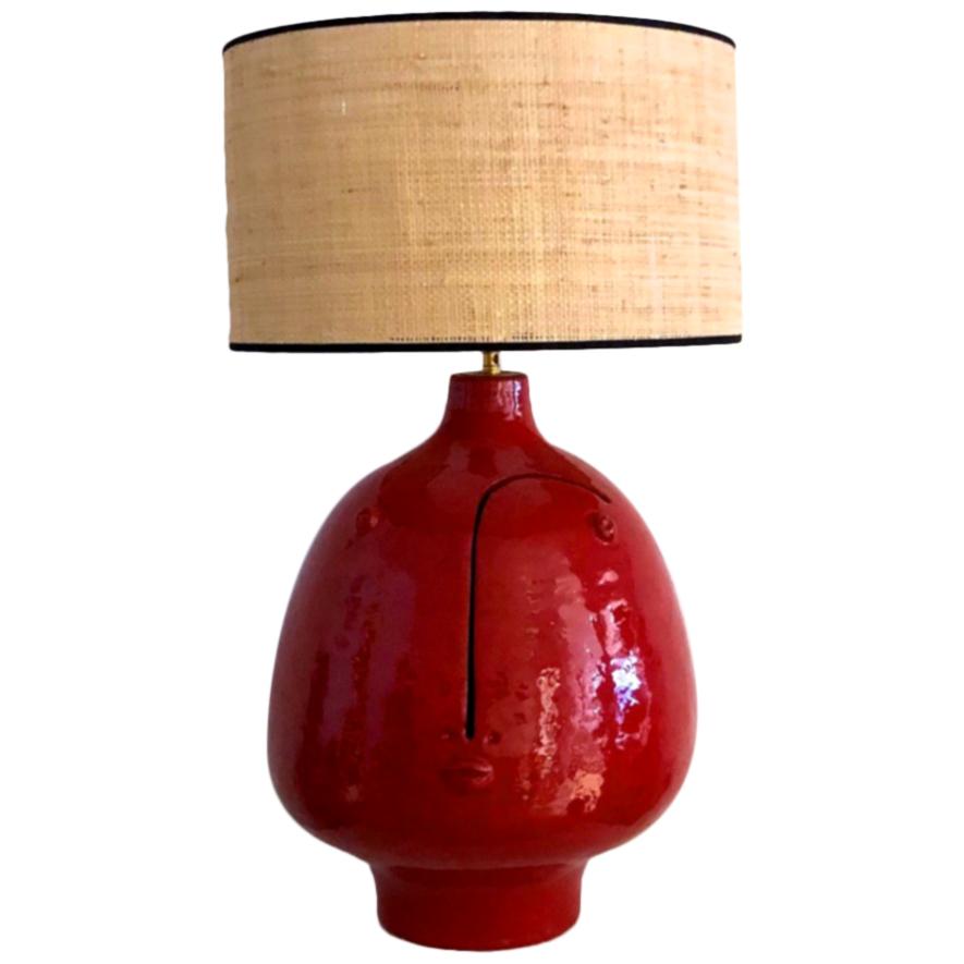 Large One of a Kind Ceramic Base Lamp / Sculpture Signed by Dalo at 1stDibs