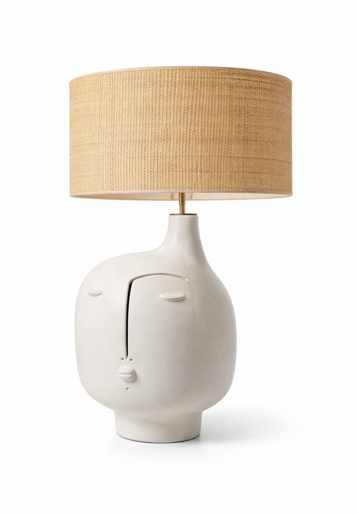 Grande base per lampada in ceramica unica nel suo genere / Scultura firmata da Dalo in vendita