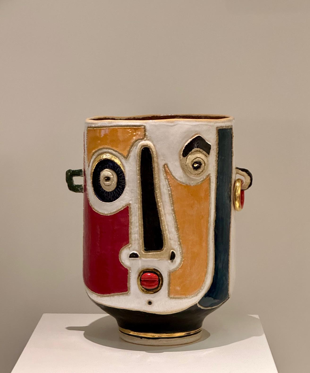 XXI secolo e contemporaneo Grande vaso scultura in ceramica unico nel suo genere, firmato Dalo in vendita