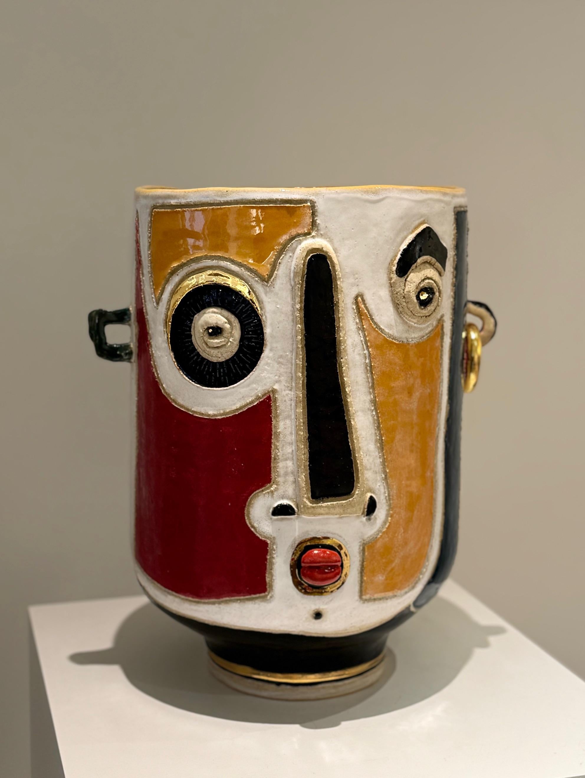Grande vaso scultura in ceramica unico nel suo genere, firmato Dalo in vendita 3