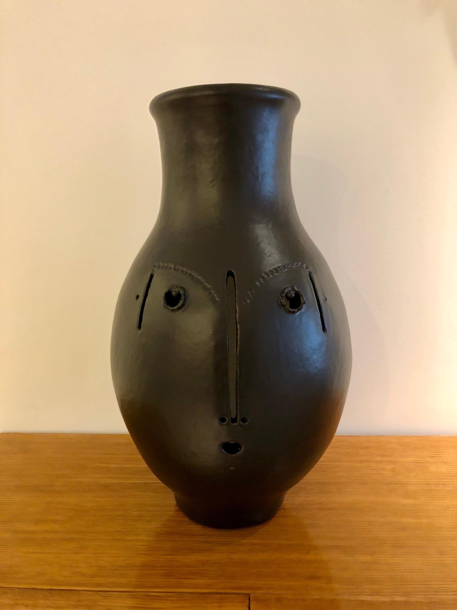 Large One of a Kind Ceramic Vase Signed by Dalo For Sale 2