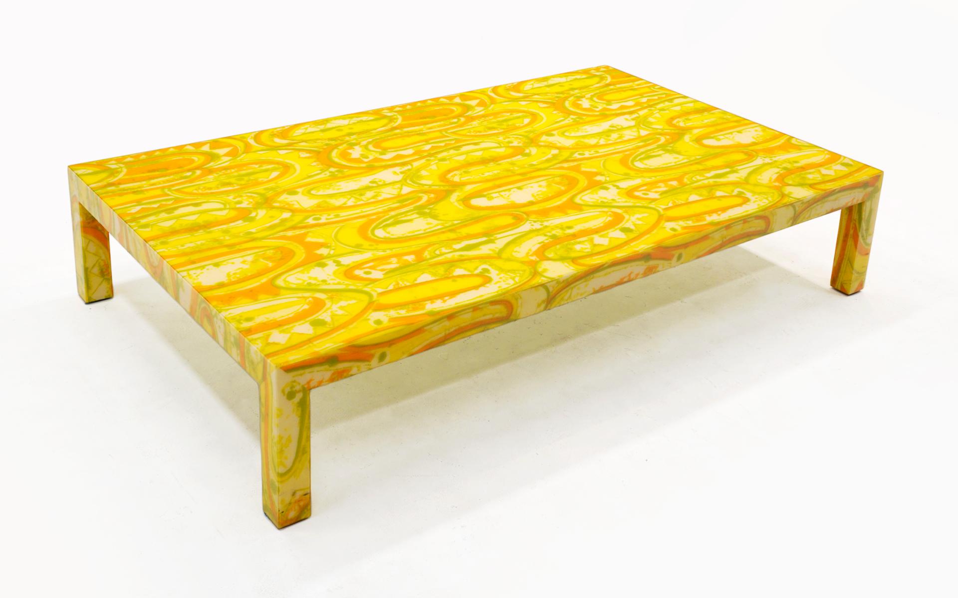 Mid-Century Modern Large One of a Kind Coffee Table by Arthur Elrod for the Bolero Estate, 1966 For Sale