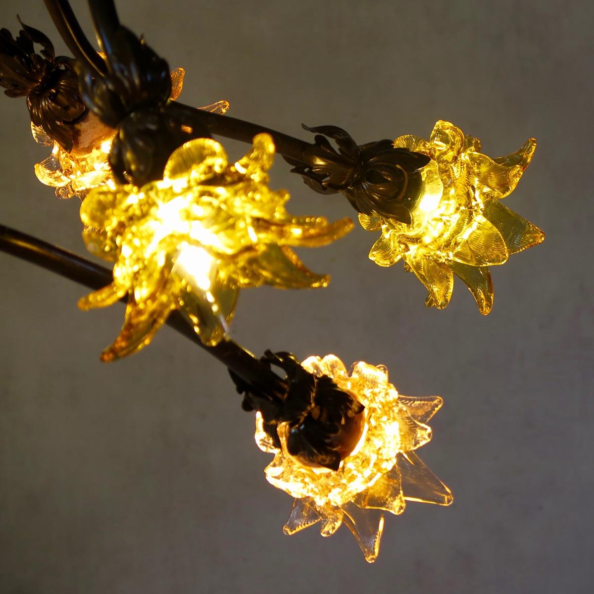 Large One of a Kind French Chandelier, circa 1920s For Sale 3