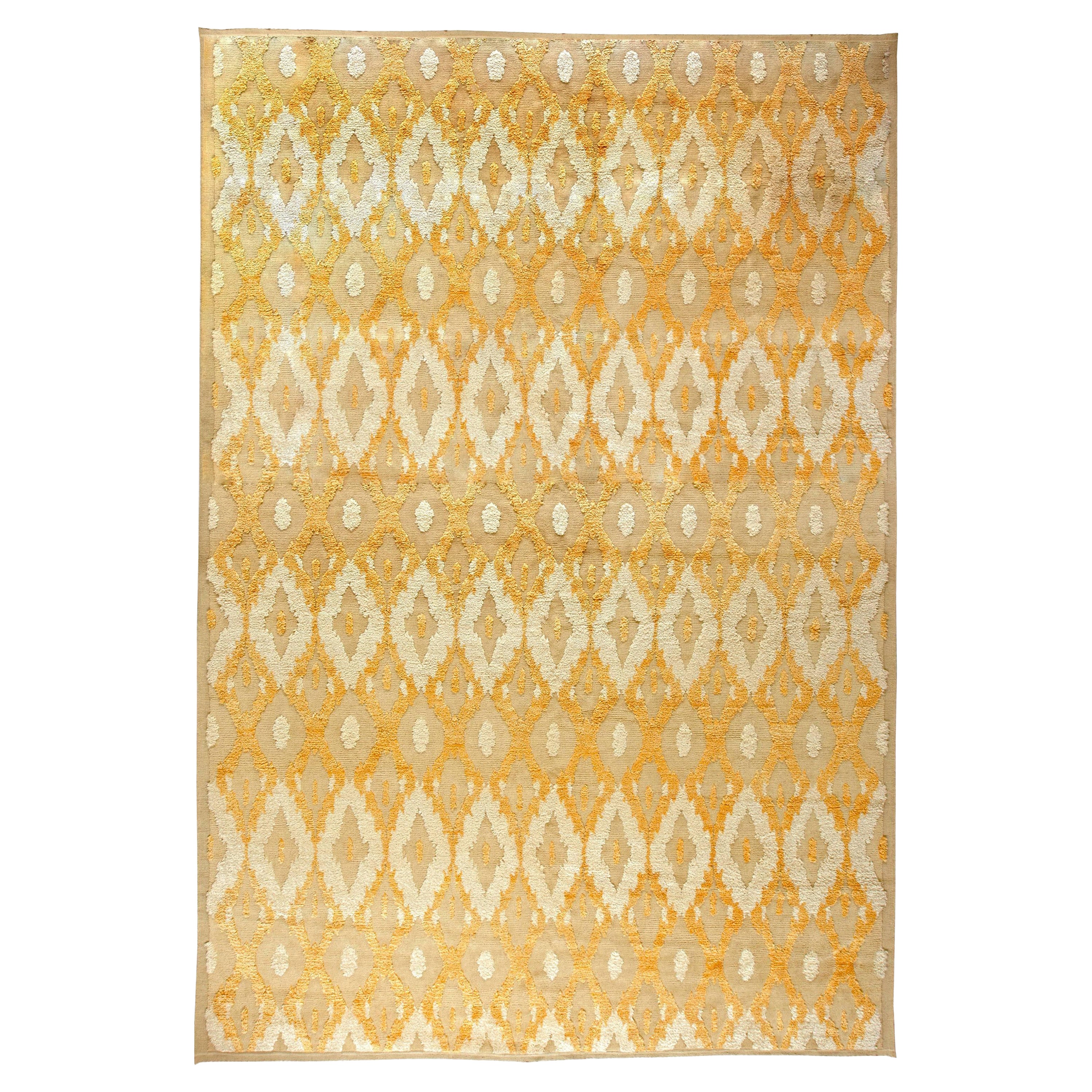 Large One-of-a-kind Bold Kasuri Handmade Wool Rug by Doris Leslie Blau ...