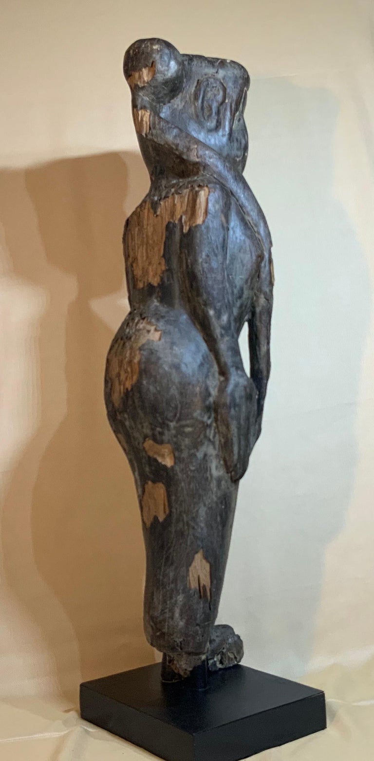 Large One of a Kind Oceanic Art Antique Hand Wood Carving For Sale at