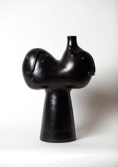 Large One of a Kind Zoomorphic Ceramic Base Lamp Signed by Dalo